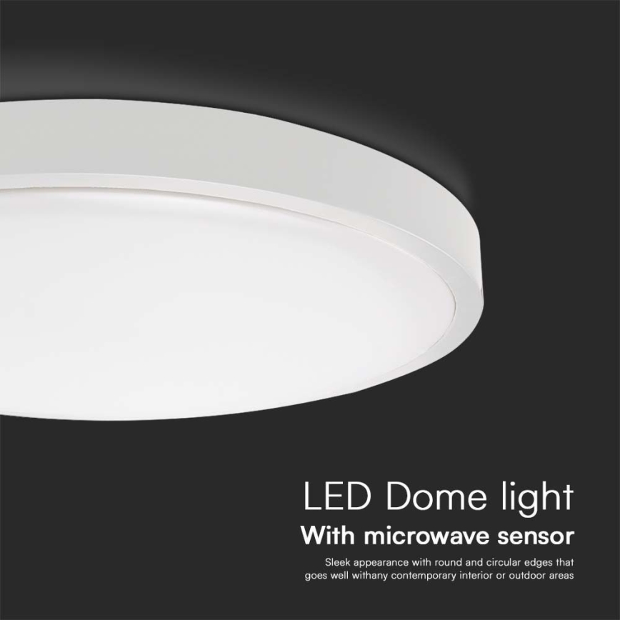 LED kupatilsko stropno svetlo sa senzorom LED/24W/230V 6500K IP44 Ø 35 cm belo + daljinski upravljač