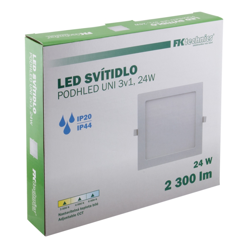 LED Kupatilska ugradna plafonska svetiljka LED/24W/230V 3000/4000/6000K IP44