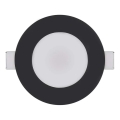 LED kupatilska ugradna svetiljka LORI LED/4,5W/230V IP65 2700/4000K Ø 8,5 cm crna