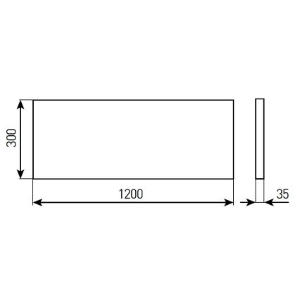 LED prigušiva kupatilska ploča za spušteni plafon STELLA LED/28/32/36/40W/230V 30x120 cm CRI 90 IP44 bela