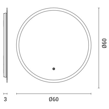 LED kupatilsko ogledalo sa pozadinskim osvetljenjem LED/15W/230V 4000K IP44