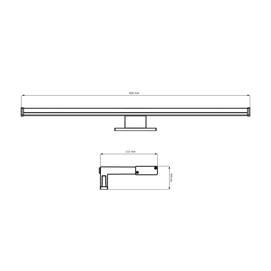 LED osvetljenje za kupatilsko ogledalo ELBA LED/12W/230V 4000K 60 cm IP44 sjajni hrom