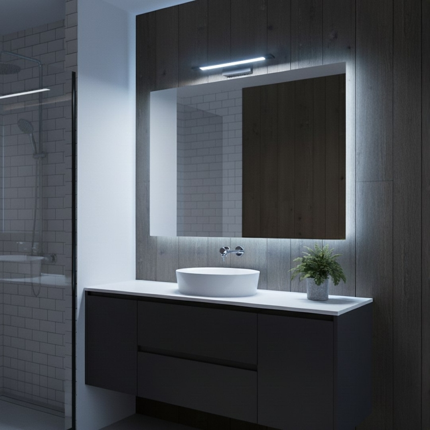 LED osvetljenje za kupatilsko ogledalo KLIMT LED/8W/230V 3000/4000/6000K 40 cm IP44 crna