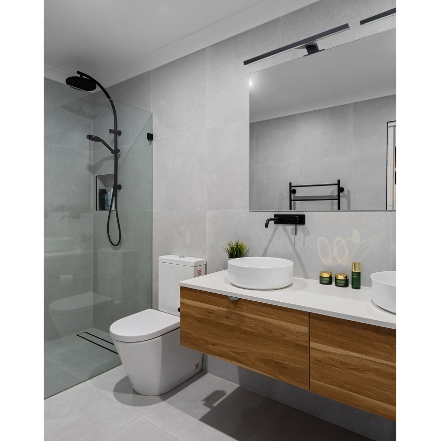 LED Kupatilsko osvetljenje za ogledalo LED/8W/230V 4000K 50 cm IP44 crno