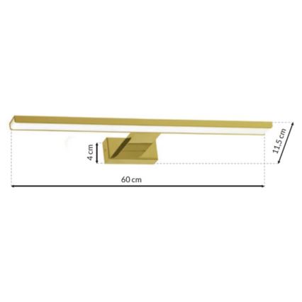 LED kupatilsko osvetljenje za ogledalo SHINE LED/13,8W/230V 60 cm IP44 zlatno