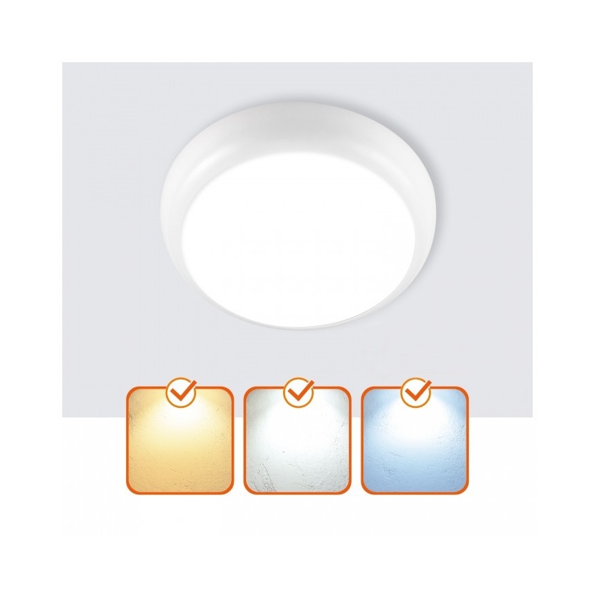 LED stropno svetlo za kupatilo DEFENDER LED/12/18/24W/230V 3000/4000/6500K IP65 prečnik 30 cm belo