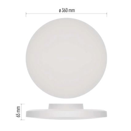 LED Kupatilsko plafonsko svetlo LED/18W/230V 3000/4000/5700K IP55 belo