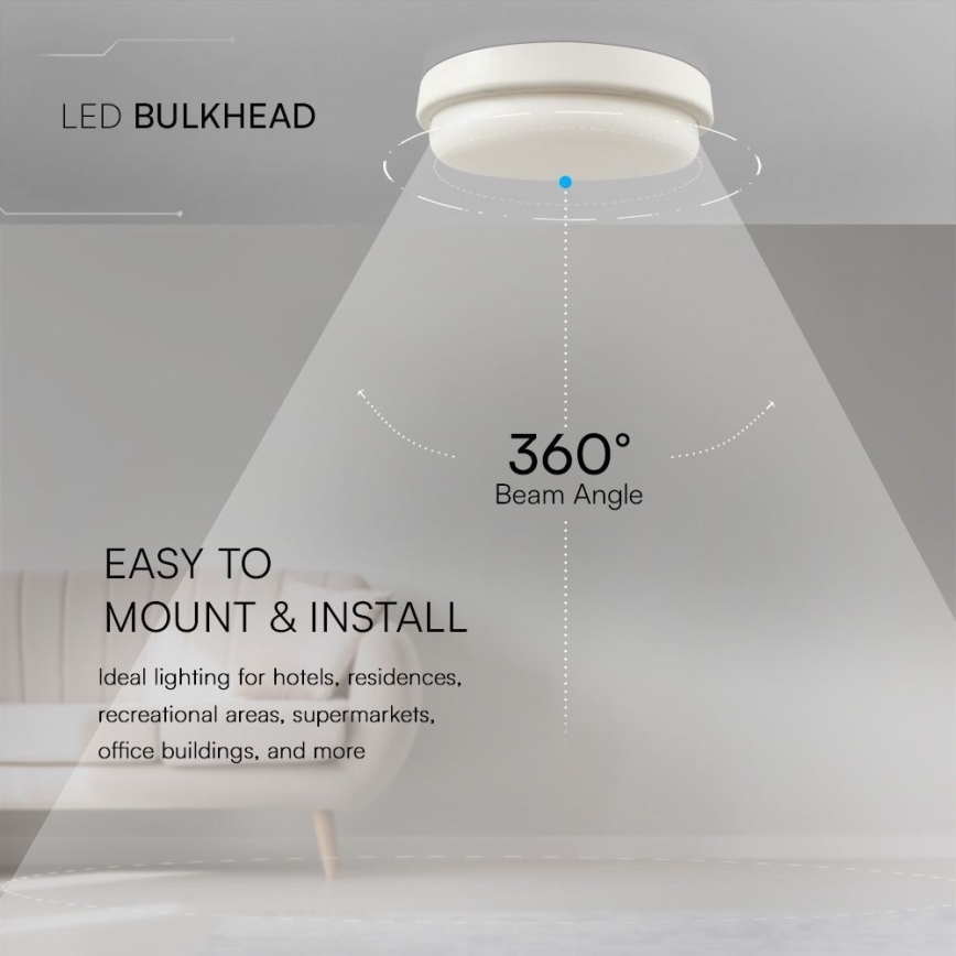 LED kupatilsko plafonsko svetlo LED/24W/230V 4000K IP54 prečnika 24 cm