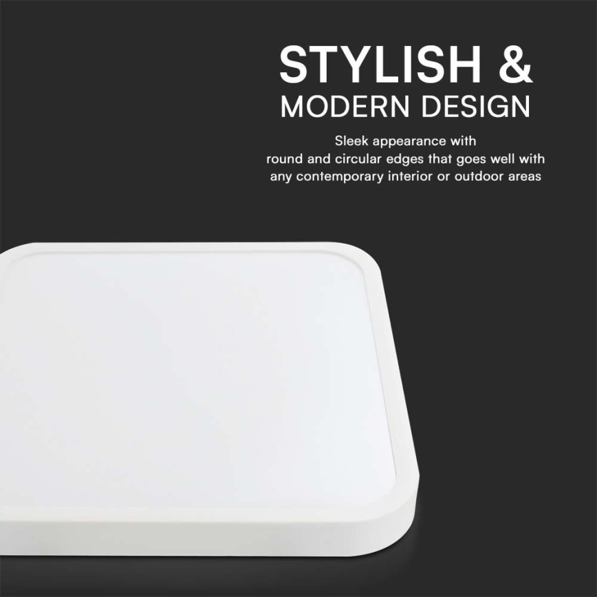 LED kupatilsko plafonsko svetlo LED/48W/230V 3000K IP44 42x42 cm belo