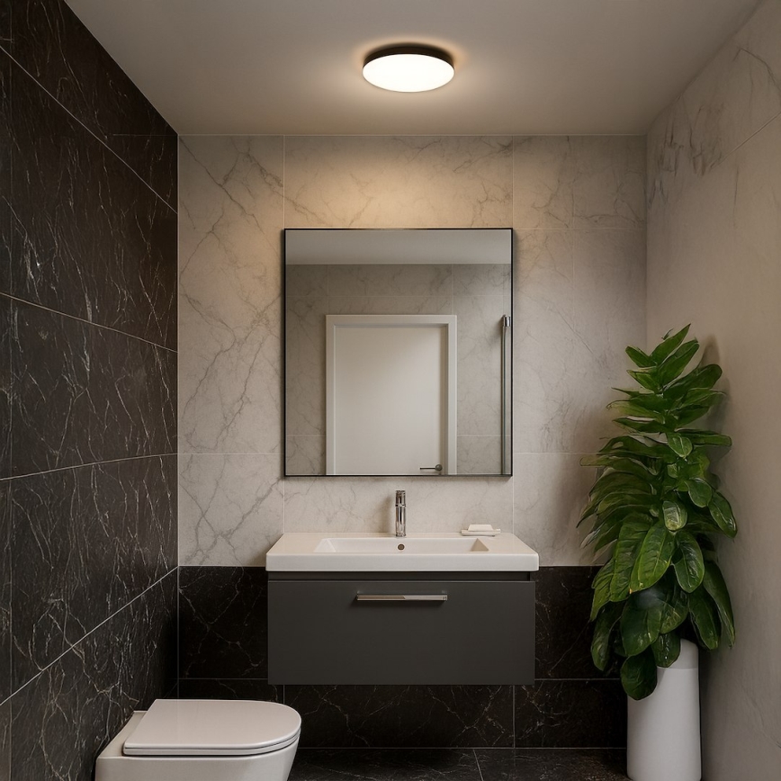 LED kupatilsko plafonsko svetlo MAYA LED/15W/230V prečnik 33 cm IP44 crno