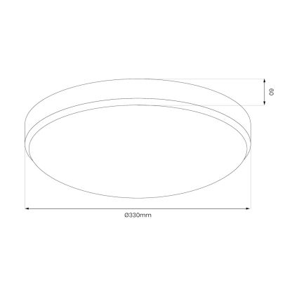 LED kupatilsko plafonsko svetlo MAYA LED/15W/230V prečnik 33 cm IP44 crno