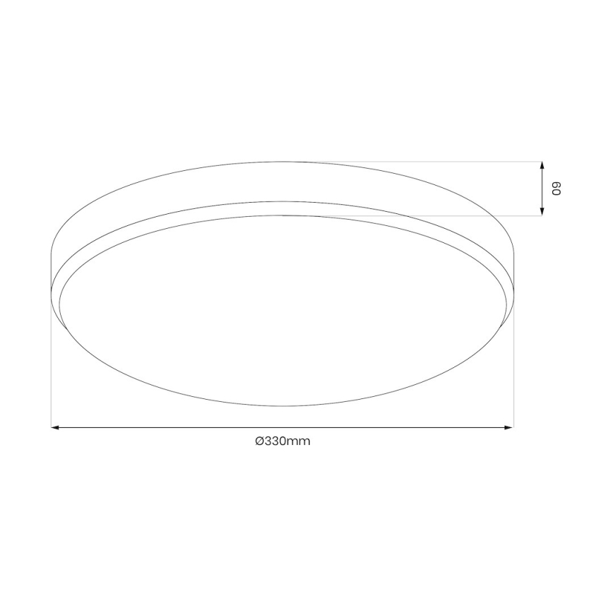 LED kupatilsko plafonsko svetlo MAYA LED/15W/230V prečnik 33 cm IP44 crno