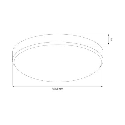 LED kupatilsko plafonsko svetlo MAYA LED/15W/230V, prečnika 33 cm, IP44, zlatno