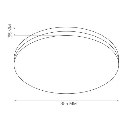 LED kupatilsko plafonsko svetlo MOON LED/18W/230V crna IP44