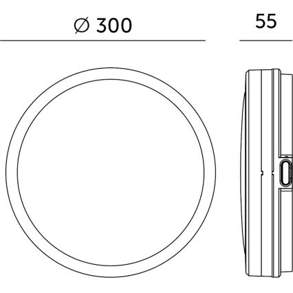 LED plafonsko svetlo za kupatilo NAIROS LED/18W/230V 3000/4000/6500K IP65 Ø 30 cm belo