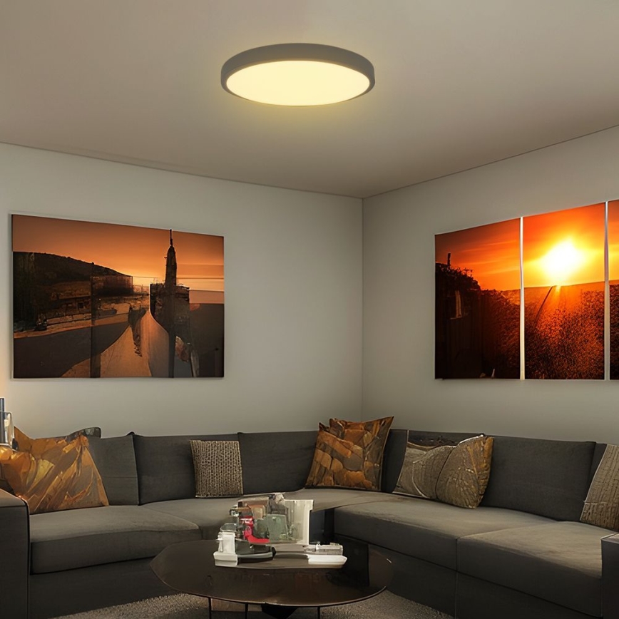 LED kupatilska plafonska svetiljka SAMSUNG čip LED/36W/230V IP44 4000K prečnik 35 cm crna