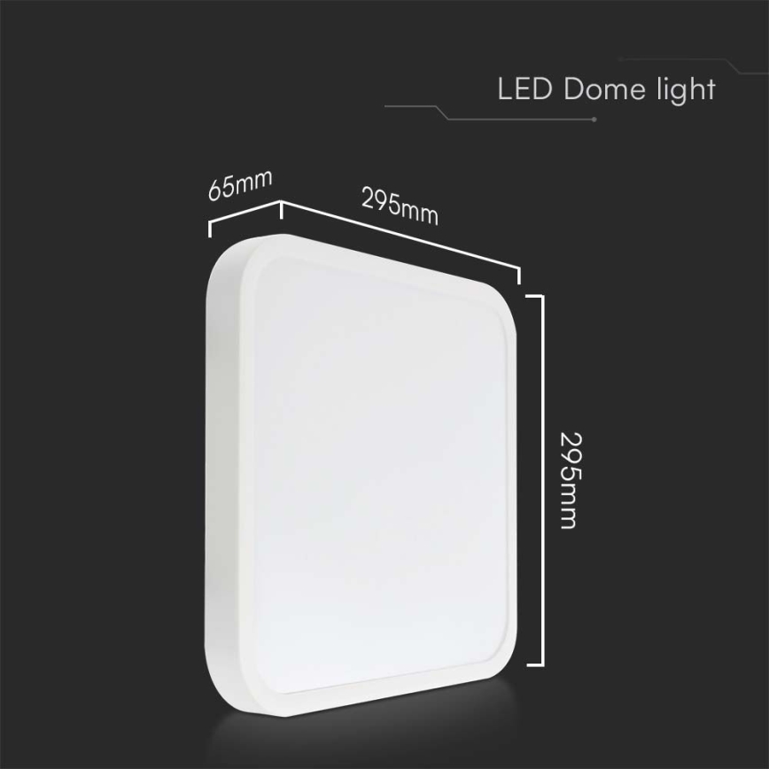 LED plafonsko svetlo za kupatilo LED/24W/230V 3000K IP44 29,5x29,5 cm bela