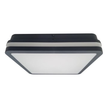 LED kupatilsko stropno svetlo sa senzorom ELLÉ LED/24W/230V 3000/4000/6500K 26x26 cm IP54 antracit