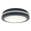 LED kupatilsko stropno svetlo sa senzorom pokreta LED/20W/230V 3000/4000/6500K prečnika 23 cm IP54 antracit