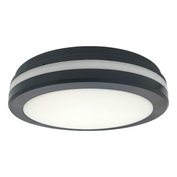 LED kupatilsko stropno svetlo sa senzorom pokreta LED/20W/230V 3000/4000/6500K prečnika 23 cm IP54 antracit
