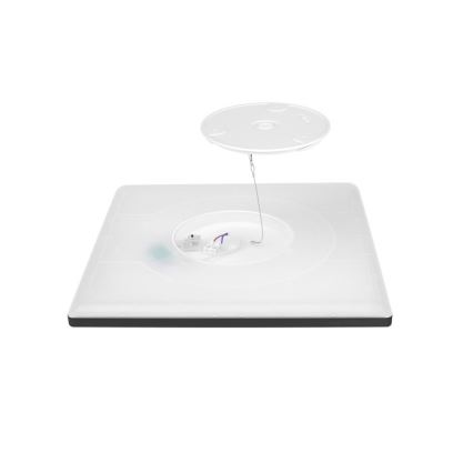 LED kupatilska svetiljka sa senzorom pokreta i sumraka NIVERA LED/24W/230V IP54 3000/4000/6000K 30x30 cm crna + daljinski upravljač