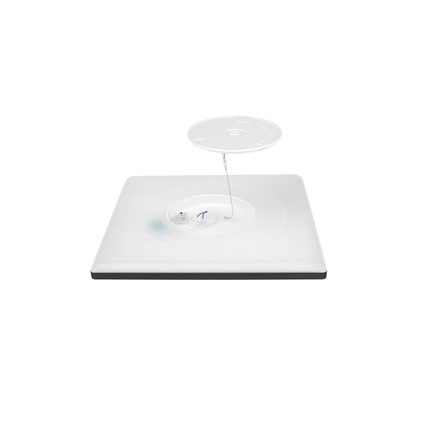 LED kupatilska svetiljka sa senzorom pokreta i sumraka NIVERA LED/24W/230V IP54 3000/4000/6000K 30x30 cm crna + daljinski upravljač