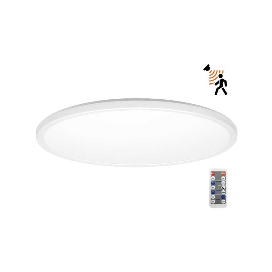 LED svetlo za kupatilo sa senzorom pokreta i sumraka NIVERA LED/32W/230V IP54 3000/4000/6000K prečnik 42 cm belo + daljinski upravljač