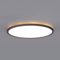 LED kupatilsko svetlo sa senzorom pokreta i sumraka NIVERA LED/12W/230V IP54 3000/4000/6000K prečnik 22,5 cm, crne boje + daljinski upravljač