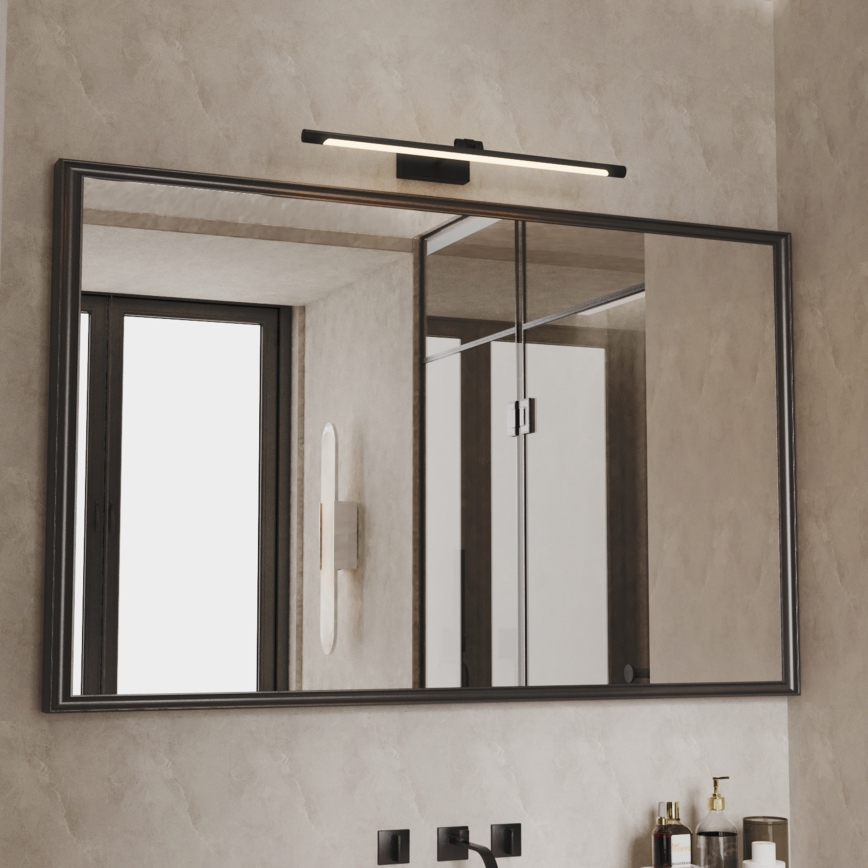 LED kupatilsko svetlo za ogledalo MIRROR, 8W/230V, 4000K, IP44, 60 cm, crno