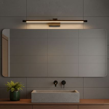 LED kupatilsko svetlo za ogledalo MIRROR, 8W/230V, 4000K, IP44, 60 cm, crno
