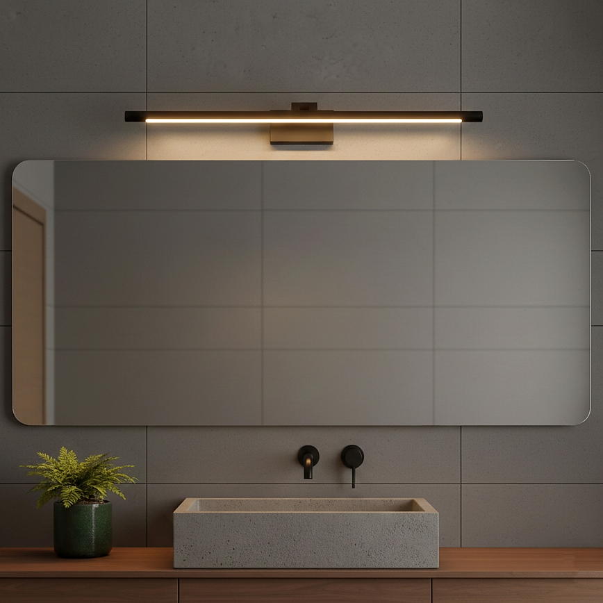 LED kupatilsko svetlo za ogledalo MIRROR, 8W/230V, 4000K, IP44, 60 cm, crno