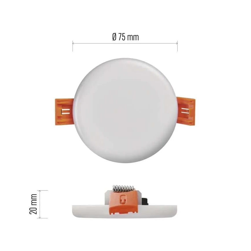 LED kupatilsko ugradno stropno svetlo LED/6W/230V IP65