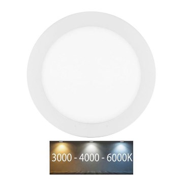 LED kupatilsko ugradno svetlo LADA LED/18W/230V 3000/4000/6000K prečnik 22 cm IP44 belo