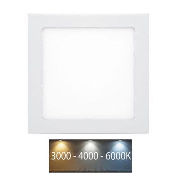 LED kupatilsko ugradno svetlo RAFA LED/12W/230V 3000/4000/6000K 17x17 cm IP44 belo