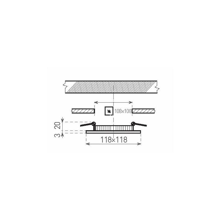 LED kupatilsko ugradno svetlo VEGA LED/6W/230V 2800K 11,8 cm IP44