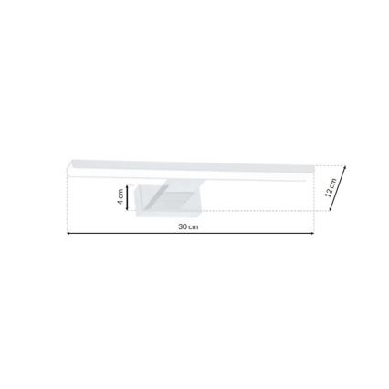 LED kupatilsko zidno svetlo SHINE LED/7W/230V 30 cm IP44 belo