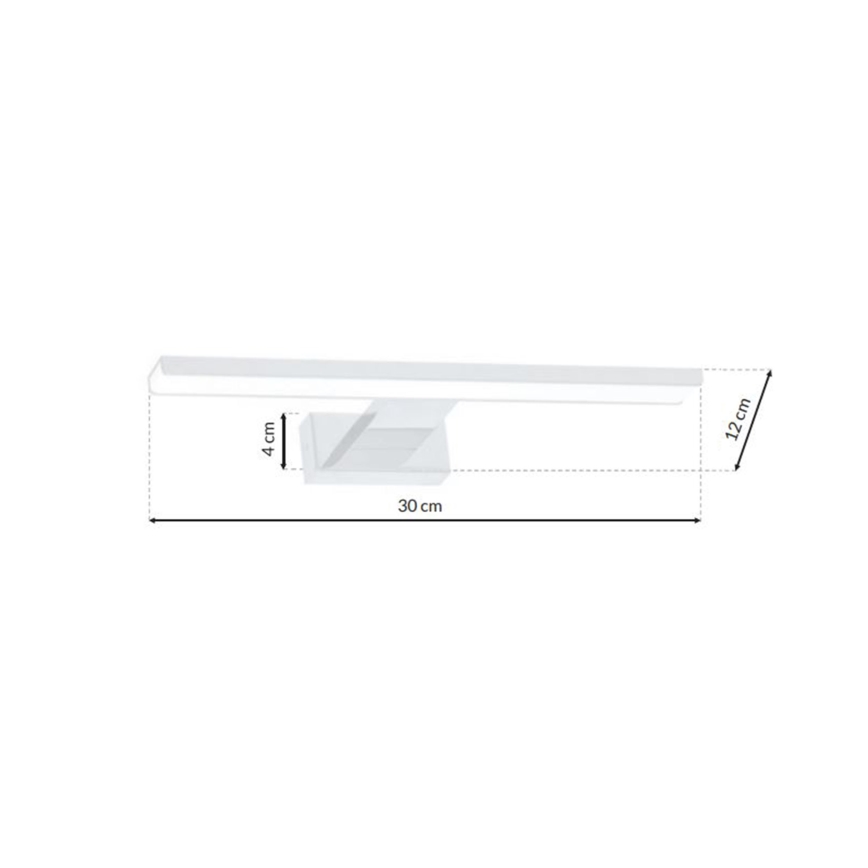LED kupatilsko zidno svetlo SHINE LED/7W/230V 30 cm IP44 belo