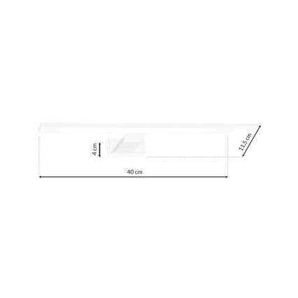 LED kupatilsko zidno svetlo SHINE LED/7W/230V 40 cm IP44 belo