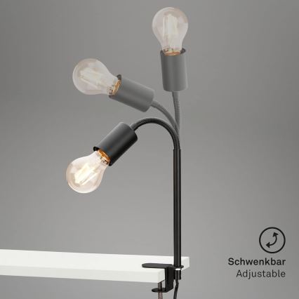 LED lampa sa klipsom 1xE27/4,2W/230V 2700K crna