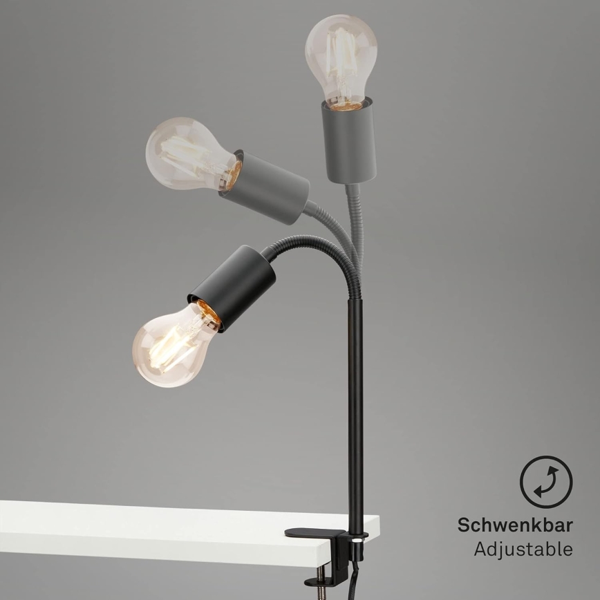 LED lampa sa klipsom 1xE27/4,2W/230V 2700K crna