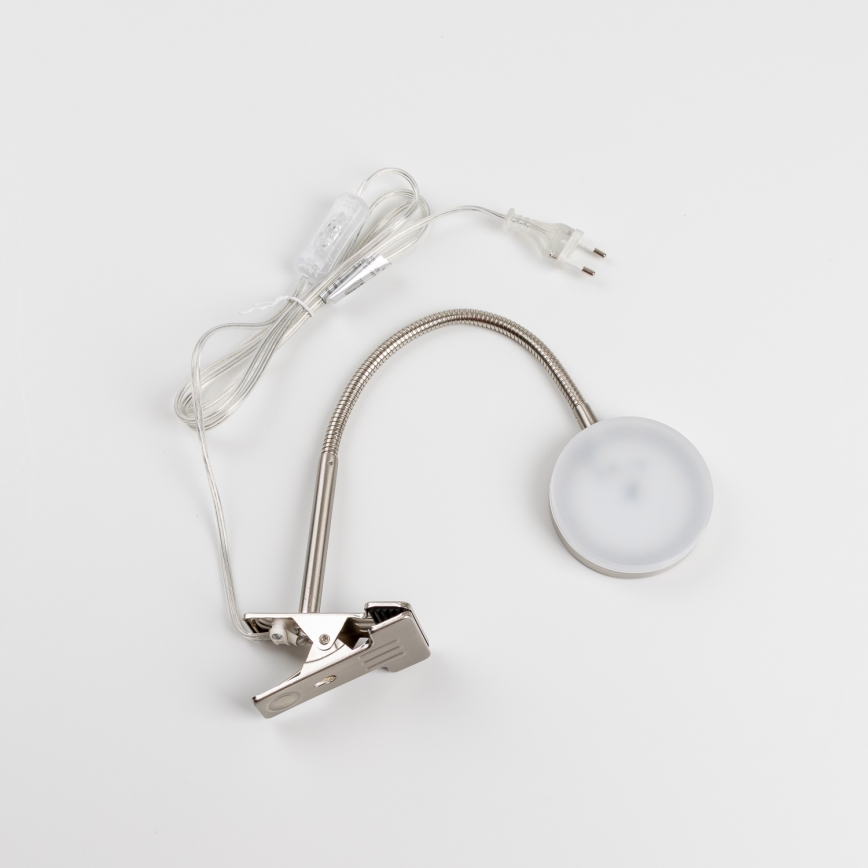 LED lampa sa stezaljkom LED/3,2W/230V mat hrom