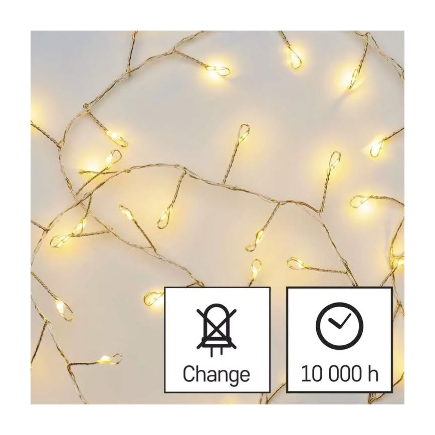 LED lanac 100xLED/3xAA 2,7m toplo belo