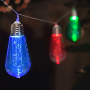 LED lanac 10xLED/2xAA 2,2m višebojan