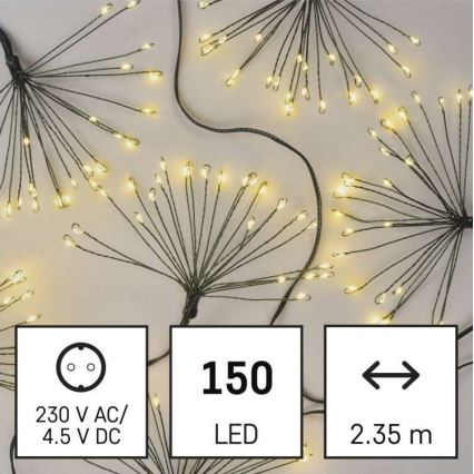 LED  lanac 150xLED/5,35m topla bela