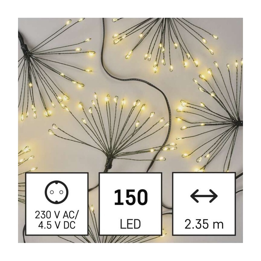 LED  lanac 150xLED/5,35m topla bela