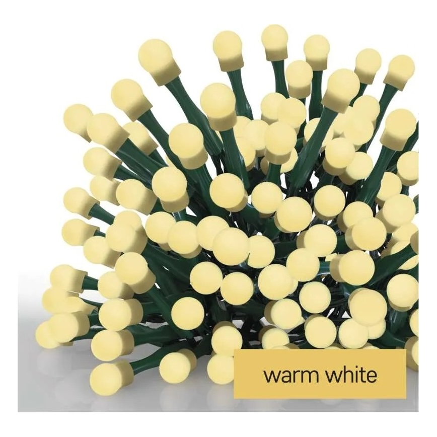 LED lanac 200xLED/8 funkcija 20m IP44 topla bela