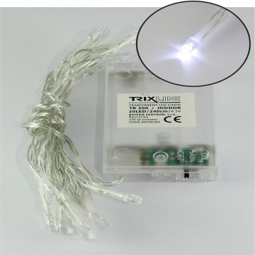 LED lanac 20xLED/2 funkcije 2,4m hladna bela