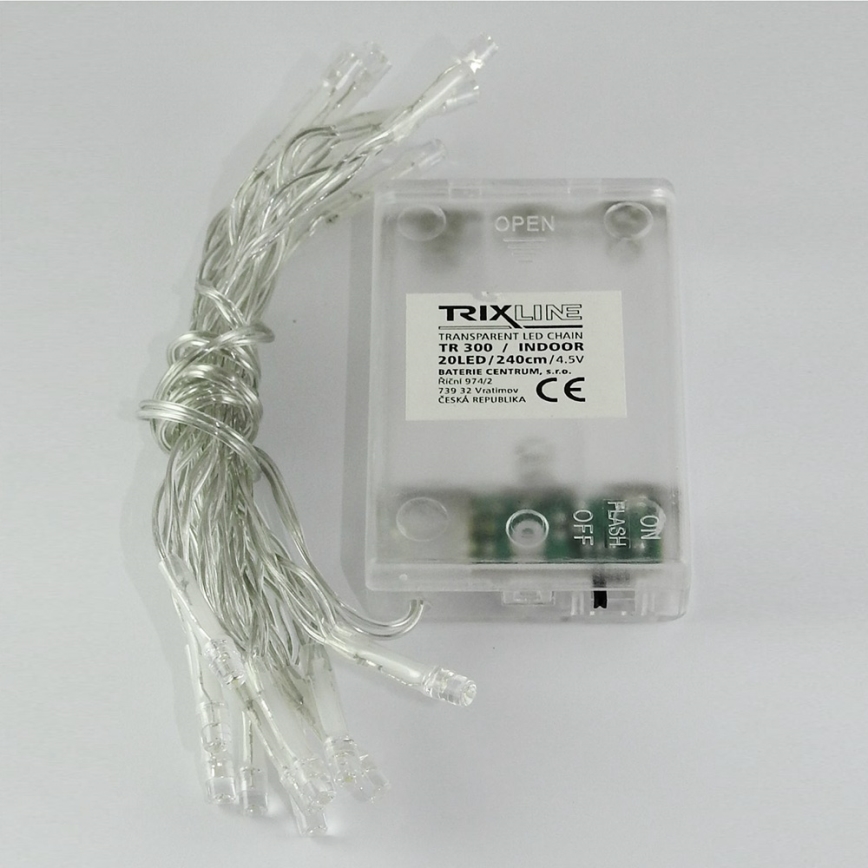 LED lanac 20xLED/2 funkcije 2,4m hladna bela