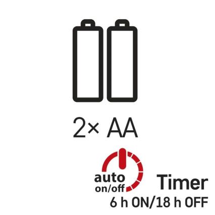 LED  lanac 20xLED/2xAA 2,4m hladna bela