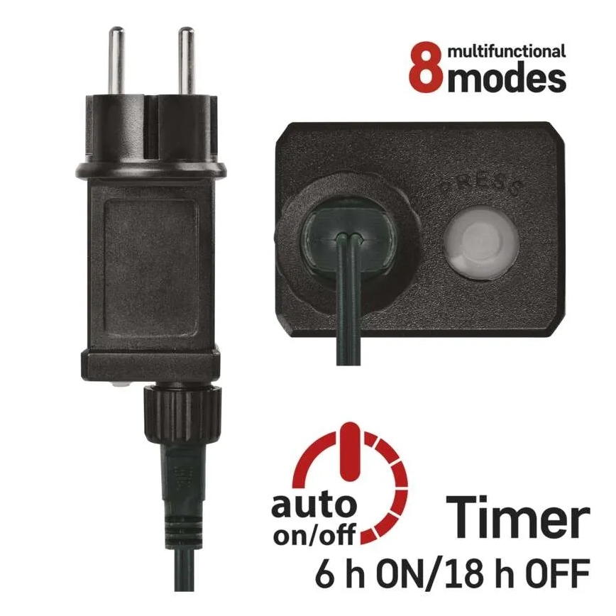 LED lanac 300xLED/8 funkcija 35m hladna bela